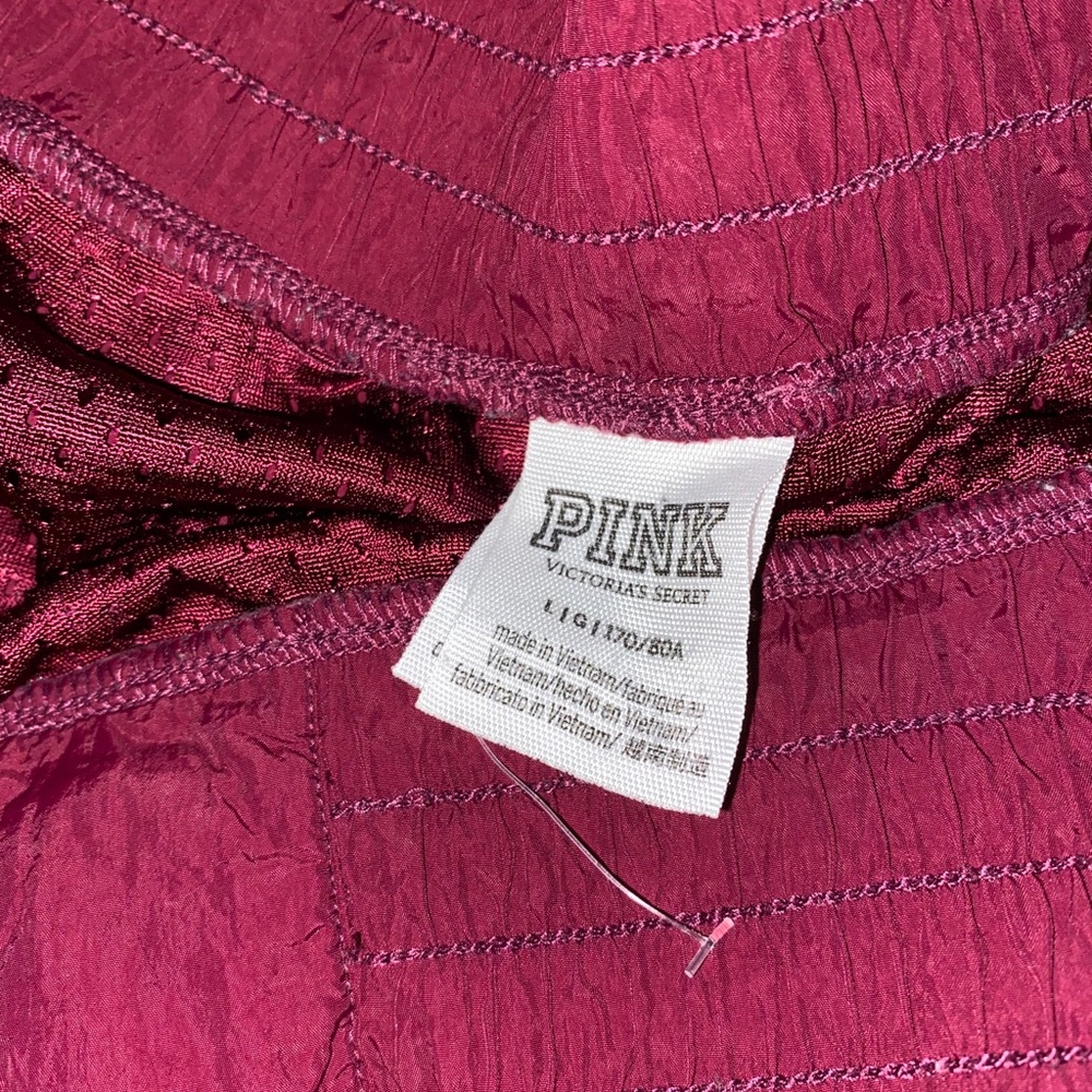 Maroon track short. VS PINK! - Picture 5 of 6